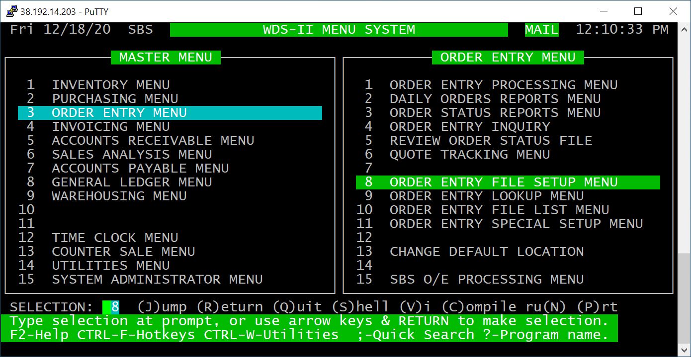 WDS-II screen capture